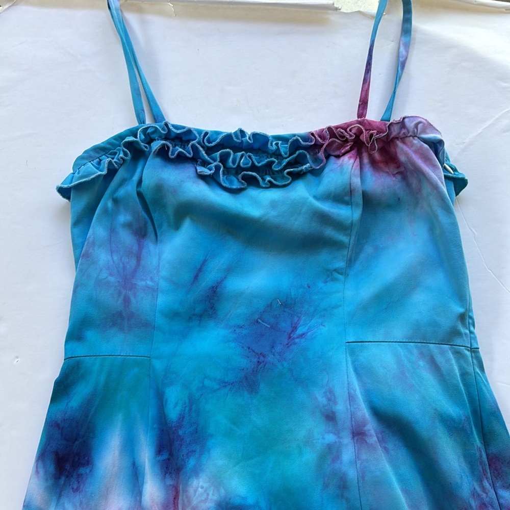 Vintage Betsey Johnson Bow Dress Cupcake Y2k 8 6 Medium Tie Dye Colorful Pride M - Picture 8 of 17